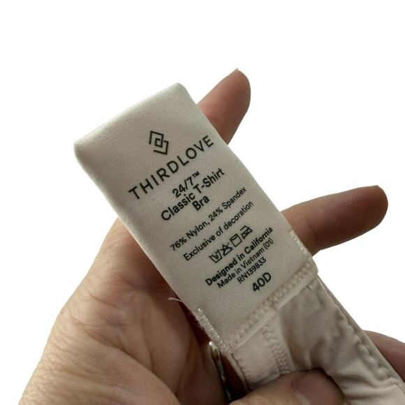 ThirdLove 24/7 Classic T Shirt Bra Soft Pink 40D - Picture 6 of 8